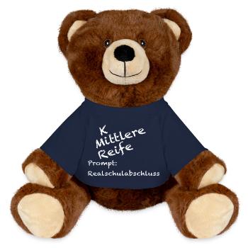 Realschule Abschluss Shirt Mittlere Reife KI - MiniFeet® RecycelBär® Braun - French Navy - Vorne
