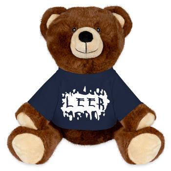 punk splash - MiniFeet® RecycelBär® Teddy Bear Brown - french navy - Front