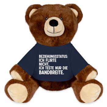 Relationship status: I don't flirt - MiniFeet® RecycelBär® Teddy Bear Brown - french navy - Front