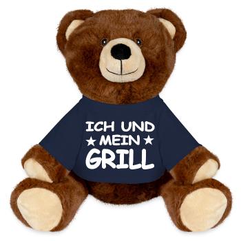 Griller - Nounours RecycelBär® marron - bleu marine - Devant