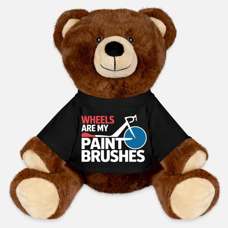 Professional Bicycle Acrobatics Performance Art  - MiniFeet® RecycelBär® Teddy Bear Brown - black