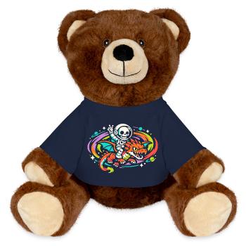 Weltraumdrache - MiniFeet® RecycelBär® Braun - French Navy - Vorne