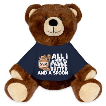 Look Partner Beurre de Cacahuète & Confiture Design - Nounours RecycelBär® marron - bleu marine - Devant