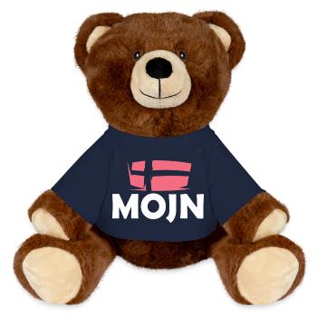 dansk Denmark Symbol Flag Flag Logo Graphic - MiniFeet® RecycelBär® Teddy Bear Brown - french navy - Front