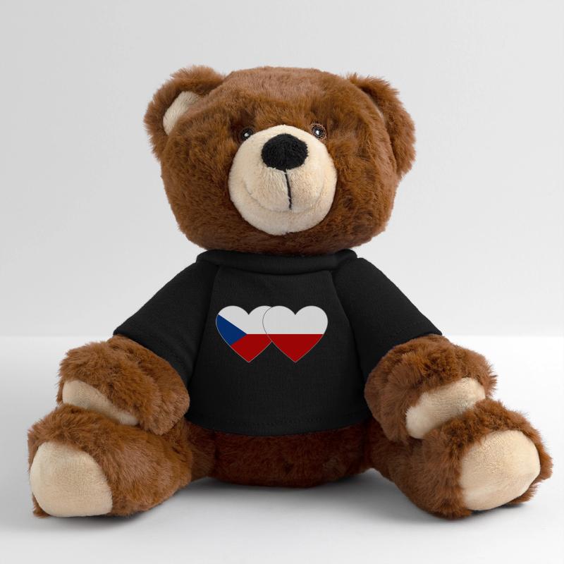 République tchèque Pologne Drapeau large Nounours RecycelBär® marron