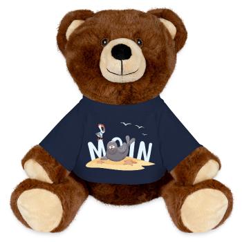 Moin Seal Seagull Beach - Nounours RecycelBär® marron - bleu marine - Devant