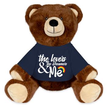 Rainbow Connection - MiniFeet® RecycelBär® Teddy Bear Brown - french navy - Front
