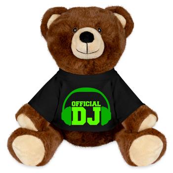 Logo officiel DJ Star Headphones Dance Party Music - Nounours RecycelBär® marron - noir - Devant