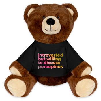 porc-épic - Nounours RecycelBär® marron - noir - Devant