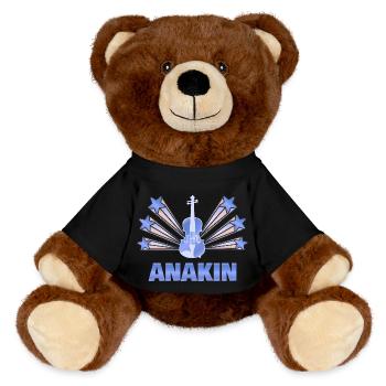 Cadeau pour Anakin - Nounours RecycelBär® marron - noir - Devant