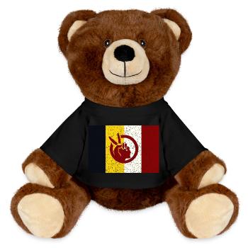 American Indian Movement - MiniFeet® RecycelBär® Teddy Bear Brown - black - Front