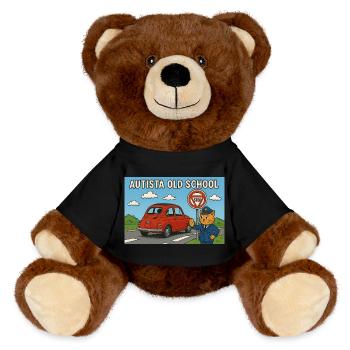Autista_old_school - Nounours RecycelBär® marron - noir - Devant