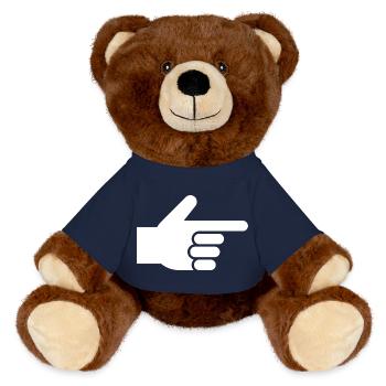 Hand, Zeigefinger, Zeiger - MiniFeet® RecycelBär® Braun - French Navy - Vorne