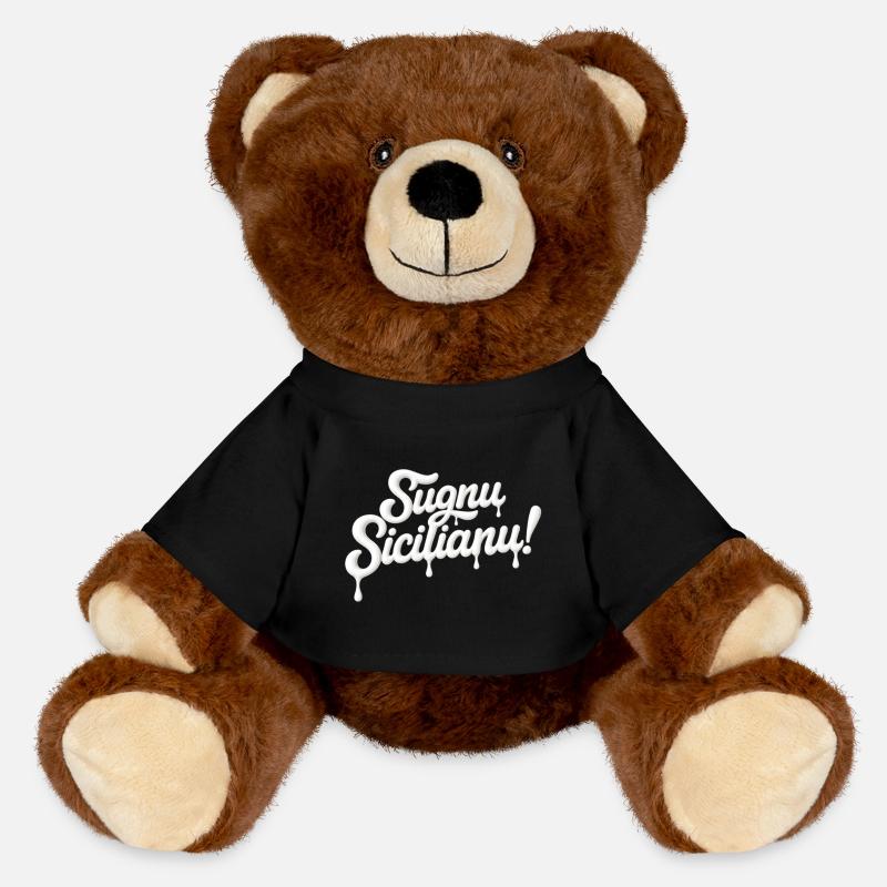 Sugnu sicilianu - MiniFeet® RecycelBär® Braun - Schwarz