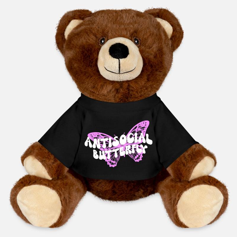 Graphique inspirant de fan papillon - Nounours RecycelBär® marron - noir