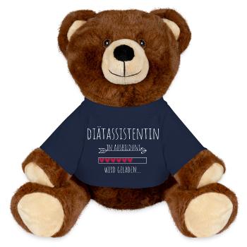 Diätassistentin in Ausbildung Geschenk - MiniFeet® RecycelBär® Braun - French Navy - Vorne