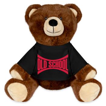 Logo Old School - Nounours RecycelBär® marron - noir - Devant