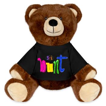 Bunt - MiniFeet® RecycelBär® Braun - Schwarz - Vorne