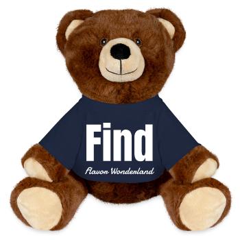 magical cooking present exciting discoveries - MiniFeet® RecycelBär® Teddy Bear Brown - french navy - Front
