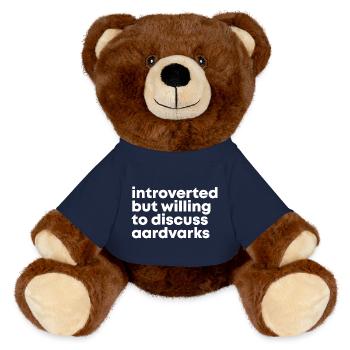 Aardvark - MiniFeet® RecycelBär® Teddy Bear Brown - french navy - Front