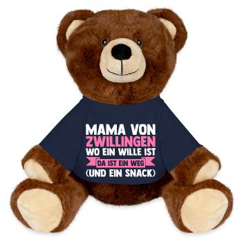 Mama Von Zwillingen - MiniFeet® RecycelBär® Braun - French Navy - Vorne