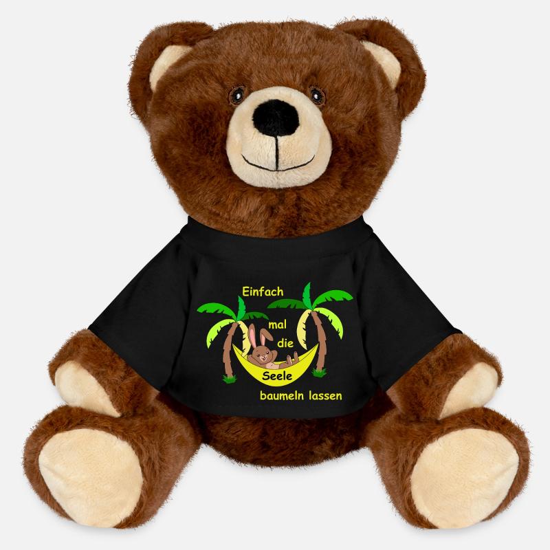 Laissez simplement votre vagabonder - lapins - Nounours RecycelBär® marron - noir