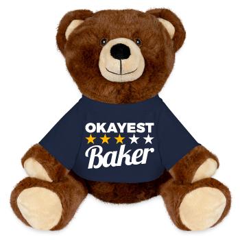 Okayest Baker - MiniFeet® RecycelBär® Braun - French Navy - Vorne