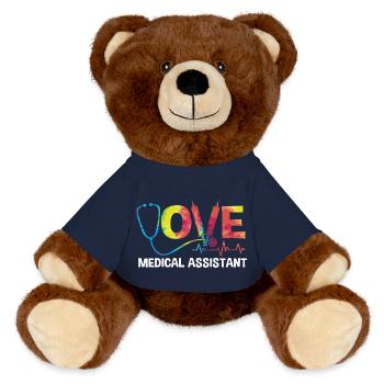 Medical Physician MFA - MiniFeet® RecycelBär® Teddy Bear Brown - french navy - Front