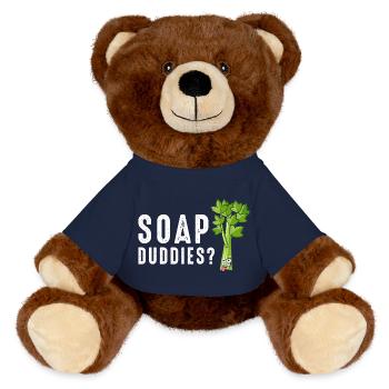 Soap Buddies Celery Laugh - MiniFeet® RecycelBär® Teddy Bear Brown - french navy - Front