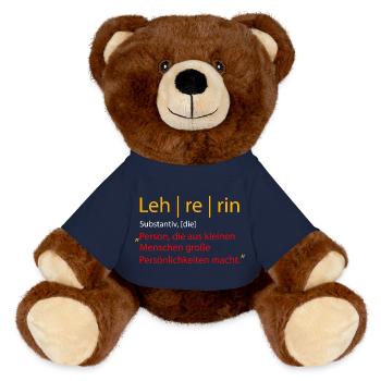 Lehrerin - MiniFeet® RecycelBär® Braun - French Navy - Vorne