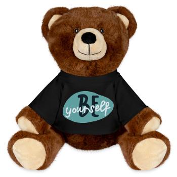 Be yourself - MiniFeet® RecycelBär® Teddy Bear Brown - black - Front