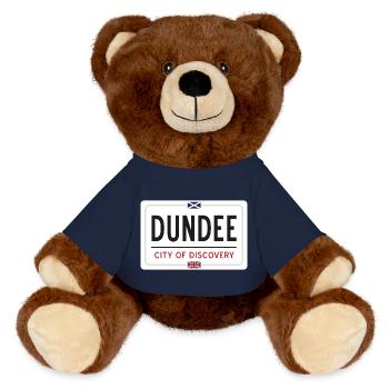Dundee Ortsschild - MiniFeet® RecycelBär® Braun - French Navy - Vorne