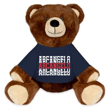 Archangel T-Shirt T-Shirt Gift Stacked Text - MiniFeet® RecycelBär® Teddy Bear Brown - french navy - Front