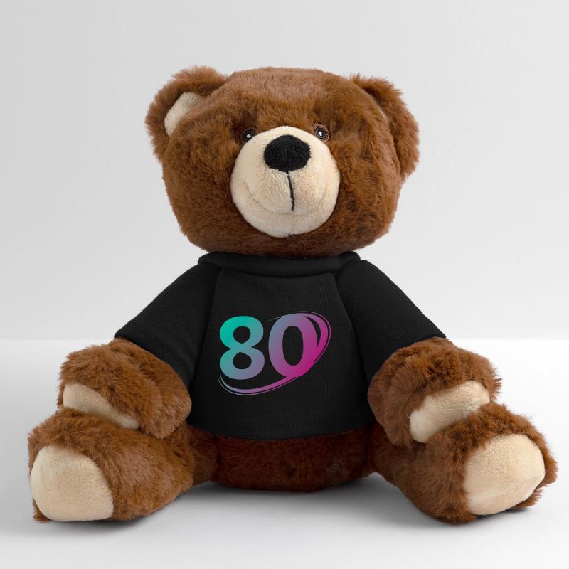 Number 80 multicolor MiniFeet® RecycelBär® Teddy Bear Brown