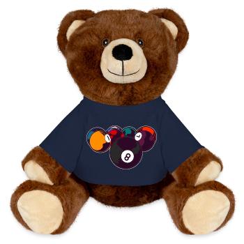 Billard 8 Ball - MiniFeet® RecycelBär® Braun - French Navy - Vorne