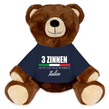 3 Pics - Nounours RecycelBär® marron - bleu marine - Devant