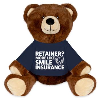 Retainer Life Smile Protection Art  - MiniFeet® RecycelBär® Teddy Bear Brown - french navy - Front
