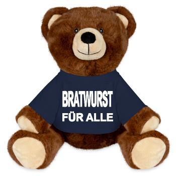 Bratwurst - MiniFeet® RecycelBär® Braun - French Navy - Vorne