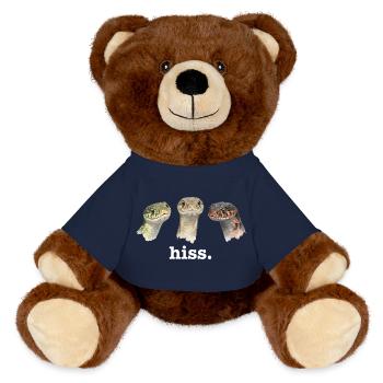 Schlangenzischen Lustiges Schlangenliebhaber Lusti - MiniFeet® RecycelBär® Braun - French Navy - Vorne