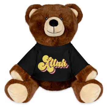 Allah Vintage - MiniFeet® RecycelBär® Teddy Bear Brown - black - Front