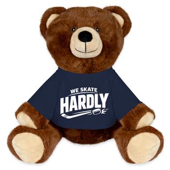 Ligue de la Bière Hockey Humour des joueurs drôles de hockey - Nounours RecycelBär® marron - bleu marine - Devant