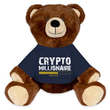 Crypto millionaire - Nounours RecycelBär® marron - bleu marine - Devant