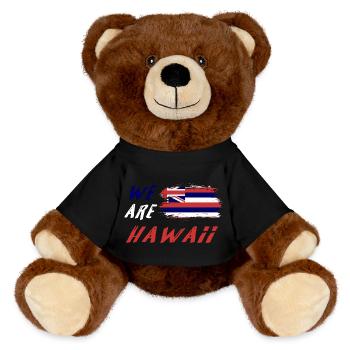 Nous sommes Hawaï - Nounours RecycelBär® marron - noir - Devant