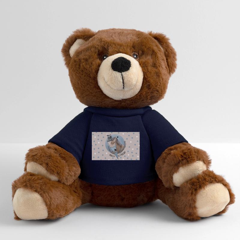 Endlich KITAKIND Pferd mit Schultüte BLAU MiniFeet® RecycelBär® Braun