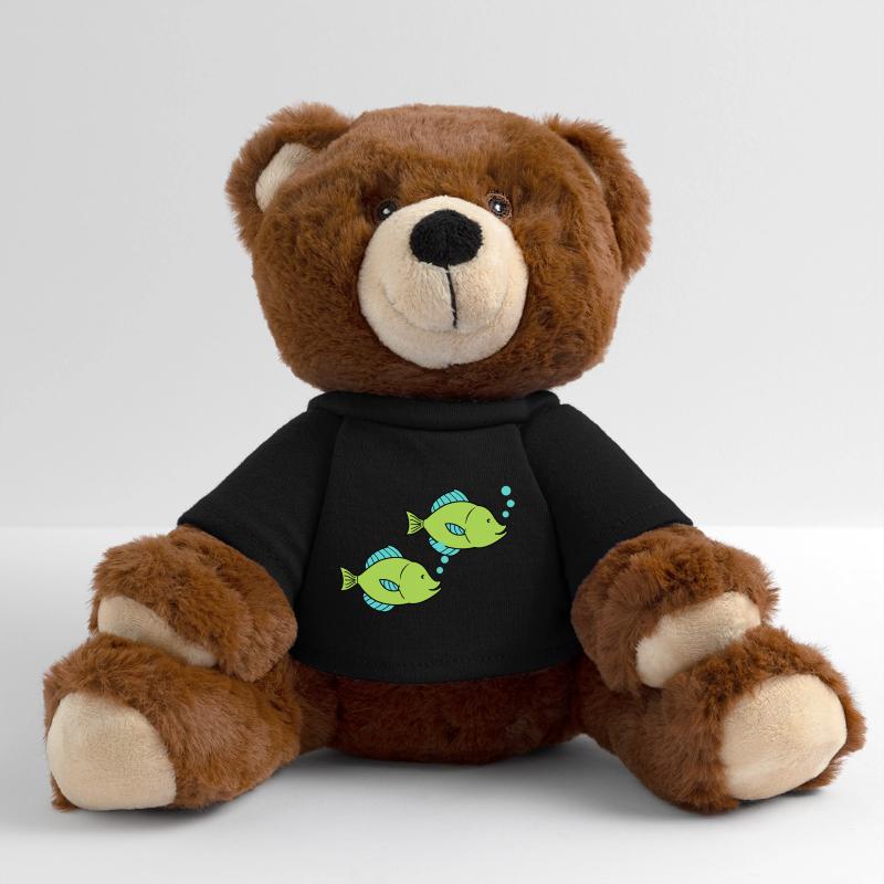 fische comic 2 MiniFeet® RecycelBär® Braun