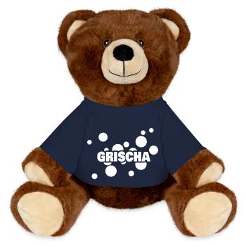 Vorname Grischa - MiniFeet® RecycelBär® Braun - French Navy - Vorne
