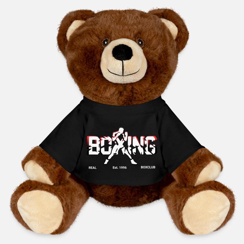 Boxing boxen Logo - MiniFeet® RecycelBär® Teddy Bear Brown - black