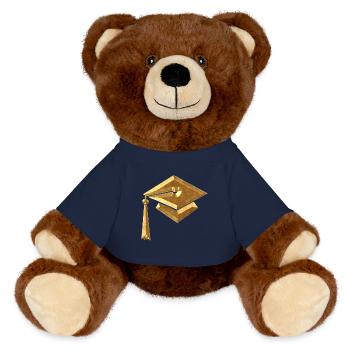 Student hat - MiniFeet® RecycelBär® Teddy Bear Brown - french navy - Front