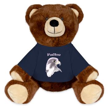 Falcon - MiniFeet® RecycelBär® Teddy Bear Brown - french navy - Front