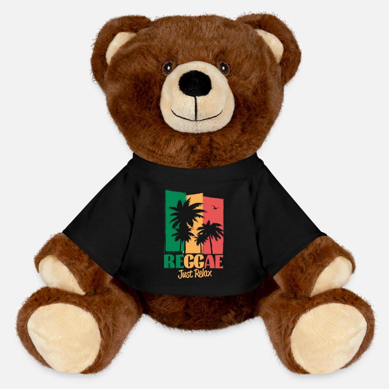 Reggea Musik - Just Relax - MiniFeet® RecycelBär® Braun - Schwarz